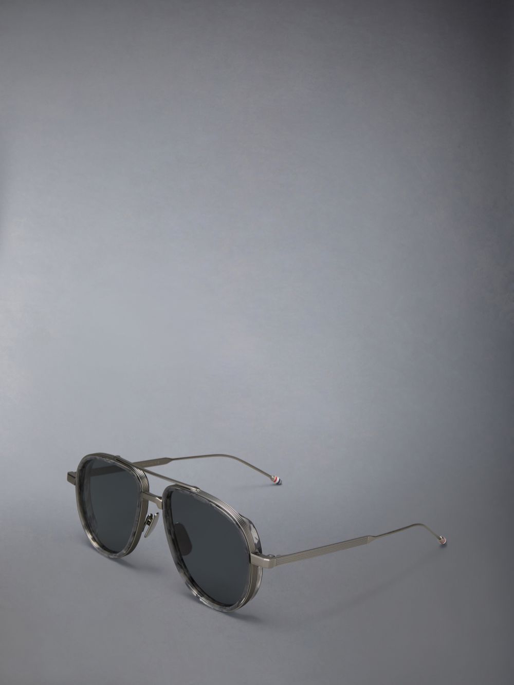 Thom Browne Acetate And Titanium Aviator Women Sunglasses Grey | QOV75L85216