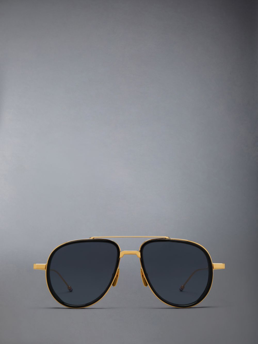 Thom Browne Acetate And Titanium Aviator Men Sunglasses Gold | WBB89T29884