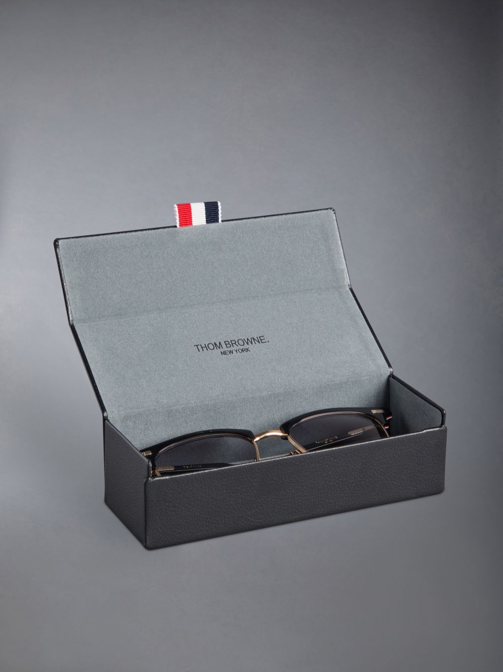 Thom Browne Acetate And Titanium Rectangular Men Sunglasses Black | UMI91F58482