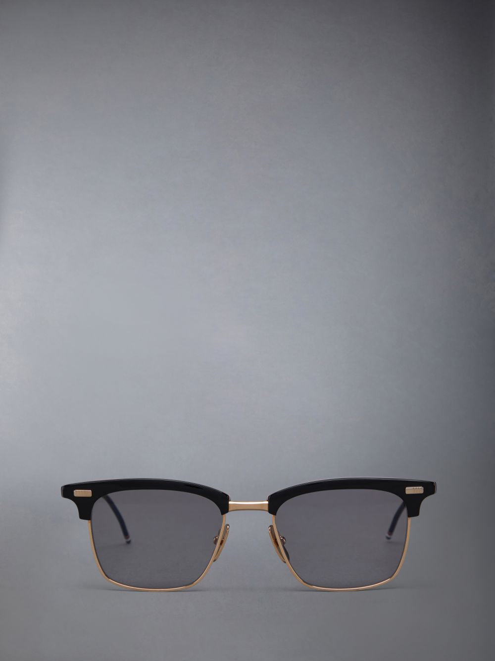 Thom Browne Acetate And Titanium Rectangular Men Sunglasses Black | UMI91F58482