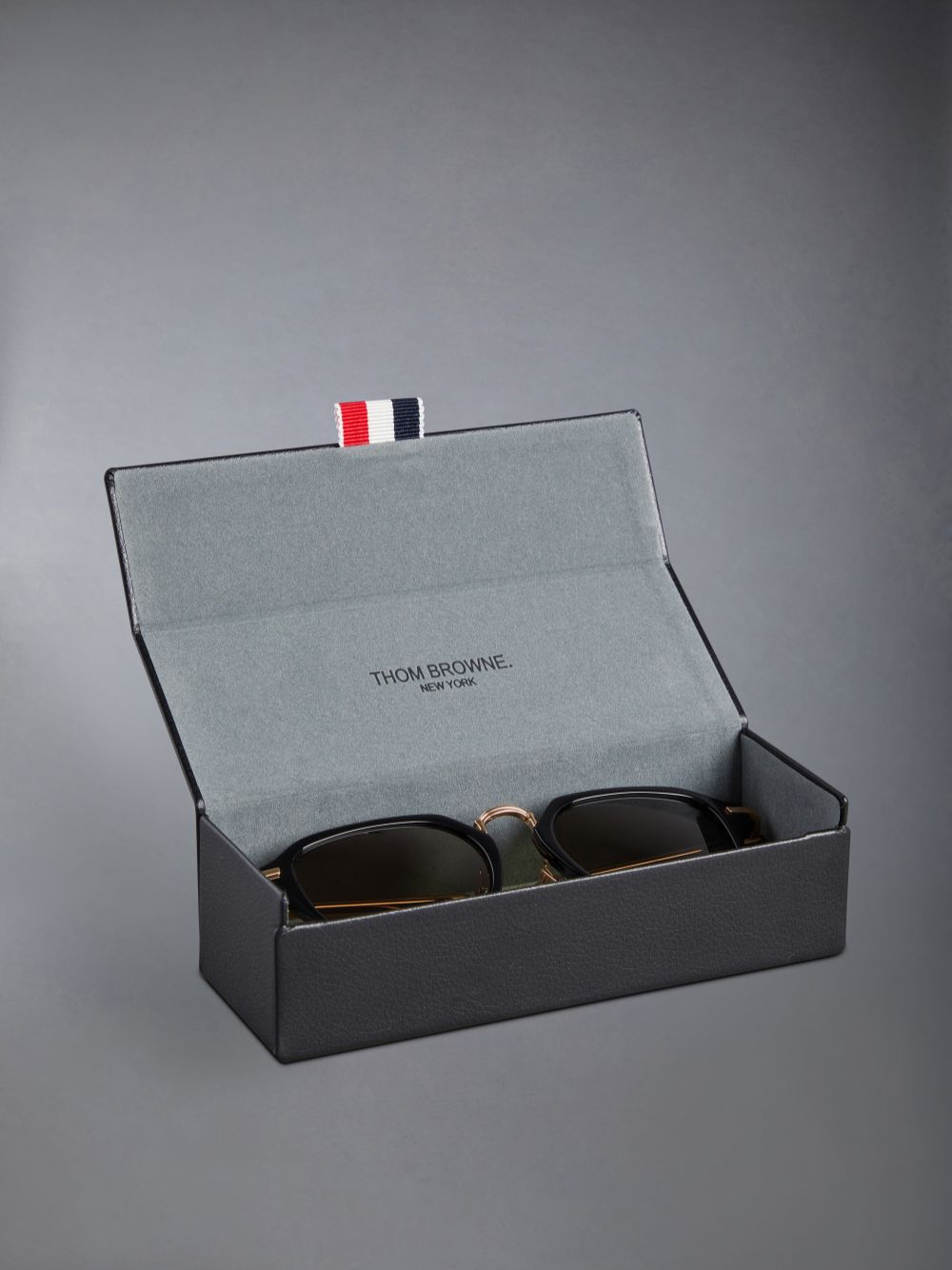 Thom Browne Acetate And Titanium Rectangular Men Sunglasses Black | LIO96P06203