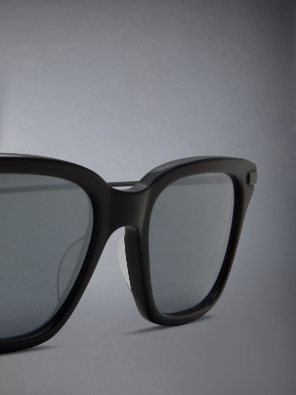 Thom Browne Acetate And Titanium Rectangular Men Sunglasses Black | KRD54C40766