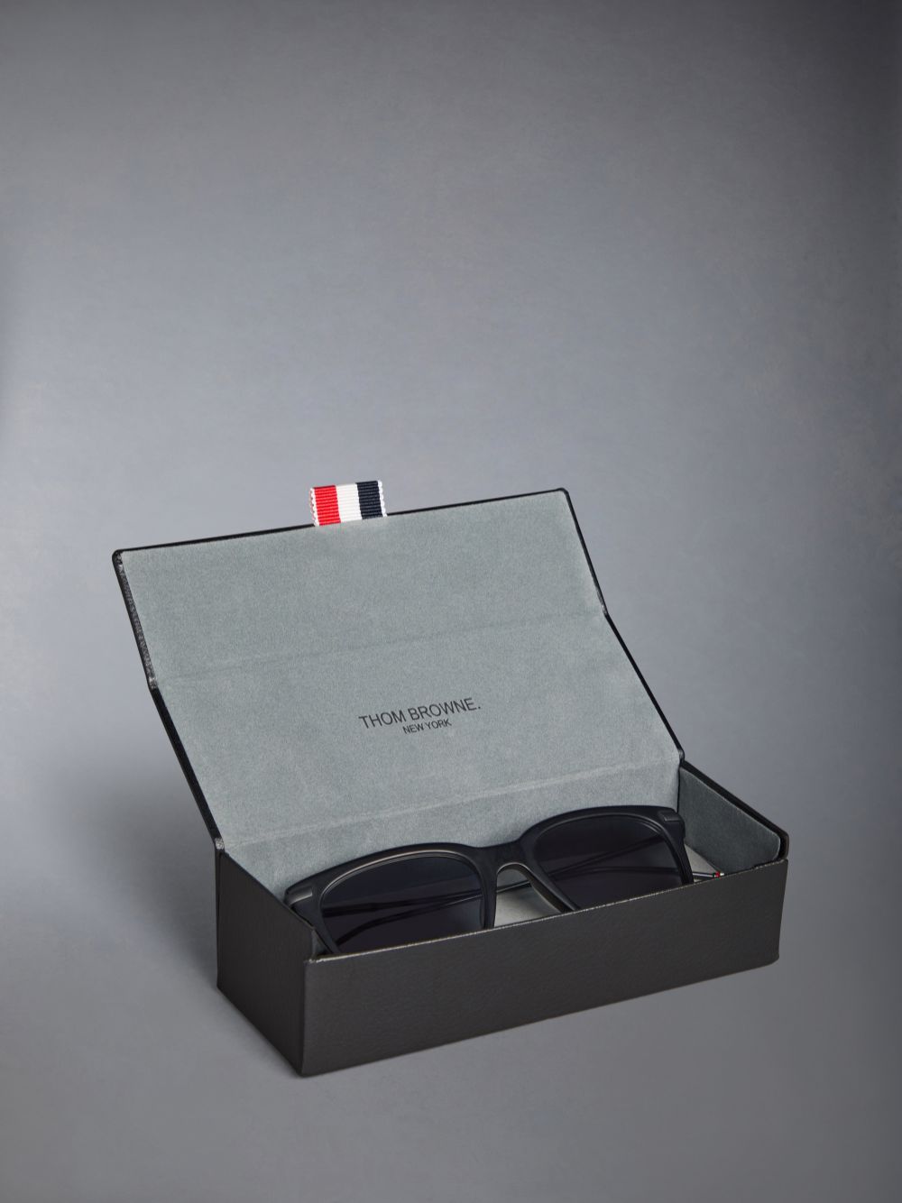 Thom Browne Acetate And Titanium Rectangular Men Sunglasses Black | KRD54C40766