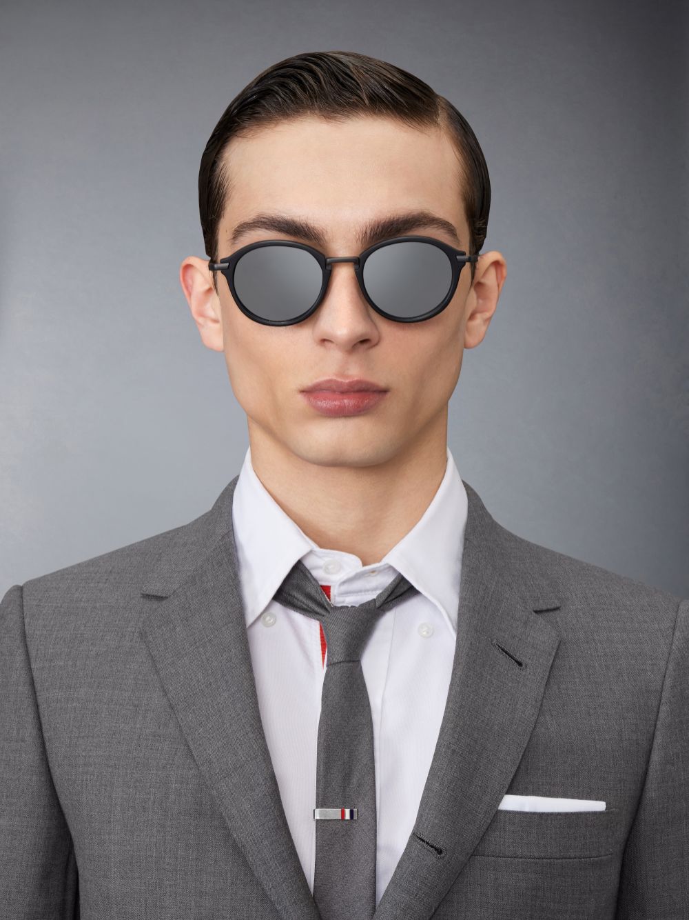 Thom Browne Acetate And Titanium Round Men Sunglasses Black | QOM93M21006