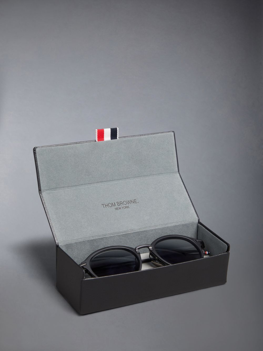 Thom Browne Acetate And Titanium Round Men Sunglasses Black | QOM93M21006