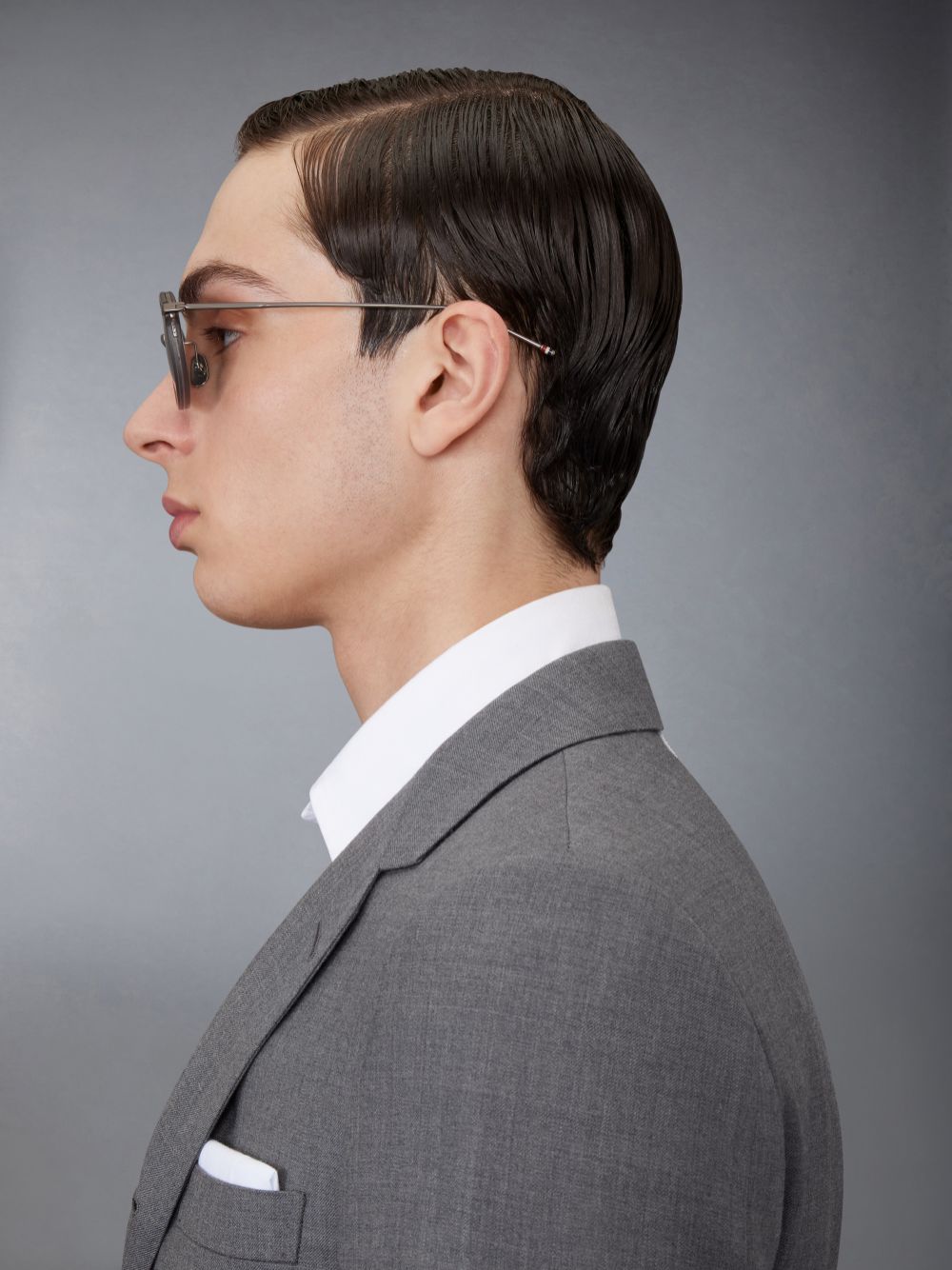 Thom Browne Acetate And Titanium Round Men Sunglasses Grey | RZX43J79369