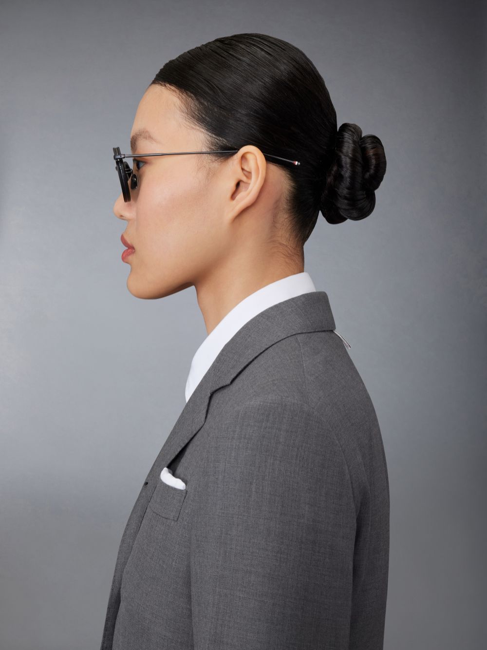 Thom Browne Acetate And Titanium Round Women Sunglasses Black | TJD78M51158