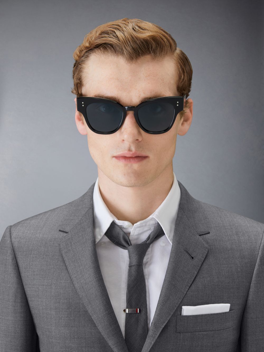 Thom Browne Acetate Cateye Men Sunglasses Black | WCZ27R19307