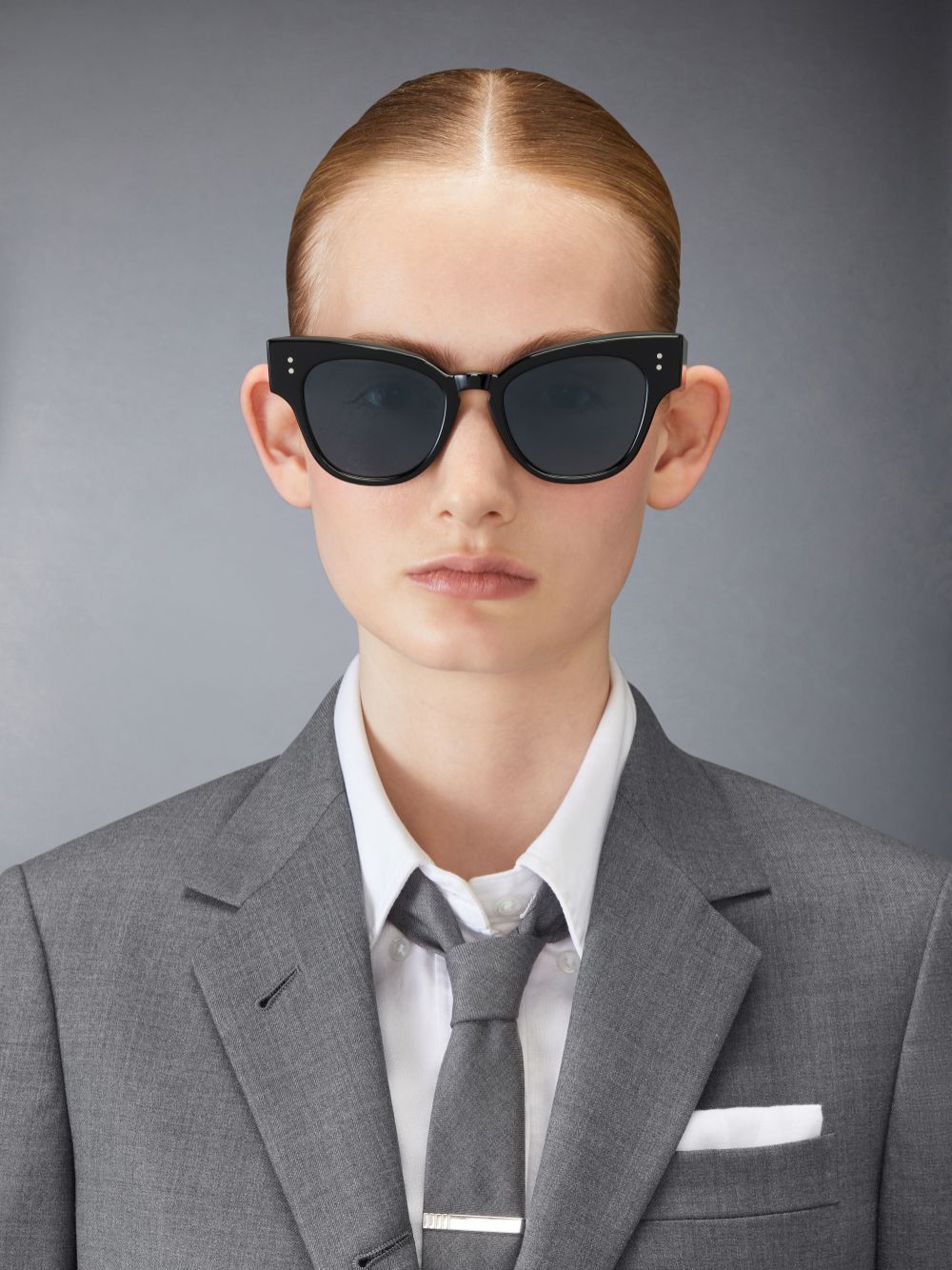 Thom Browne Acetate Cateye Men Sunglasses Black | WCZ27R19307