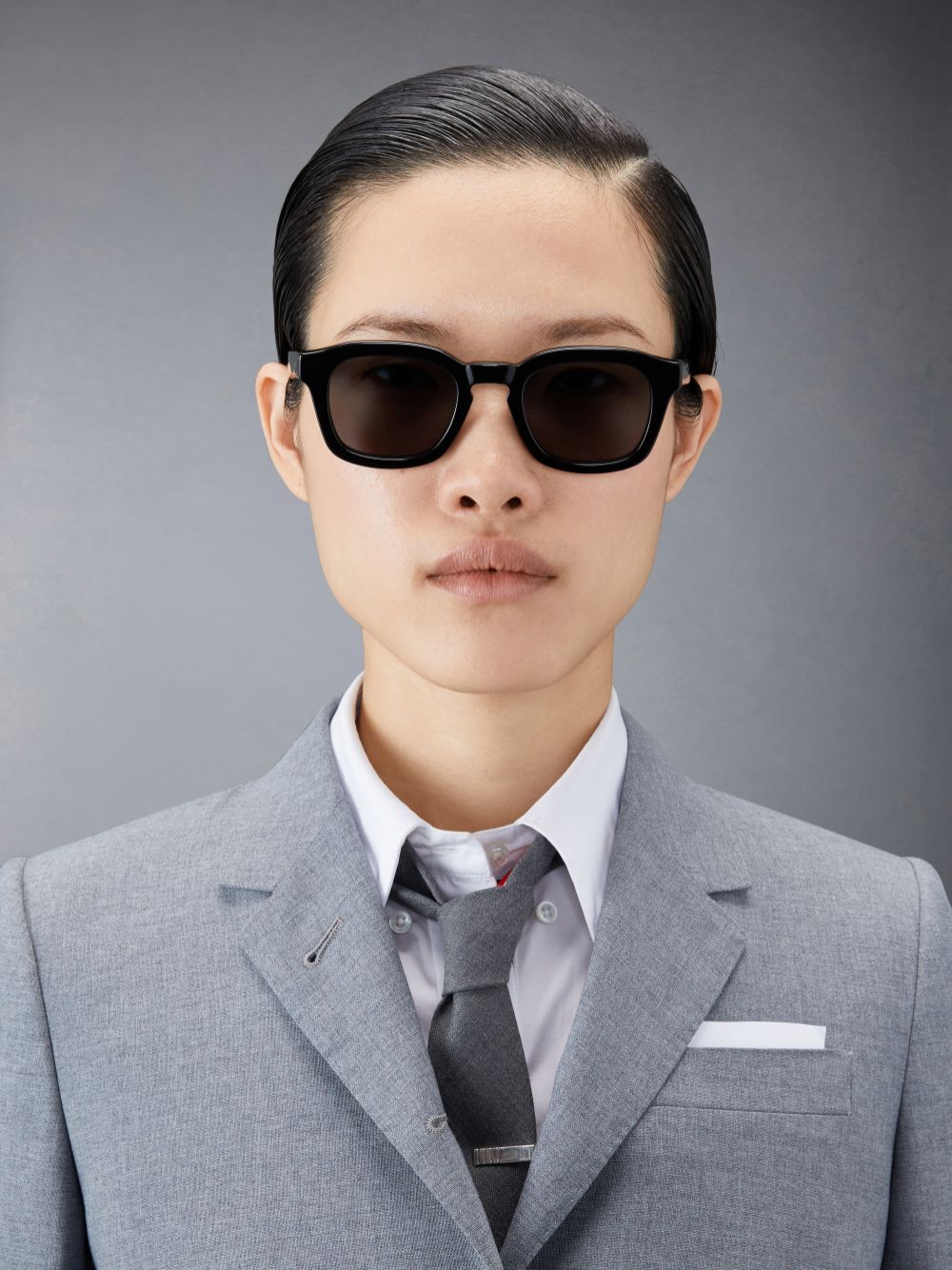 Thom Browne Acetate Rectangular Men Sunglasses Black | XHD68O13694