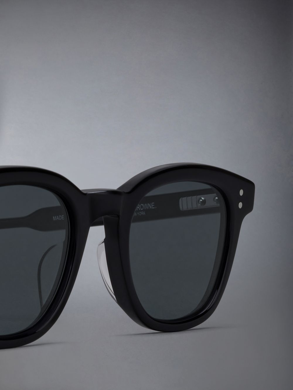 Thom Browne Acetate Rectangular Men Sunglasses Black | TRC08F98860