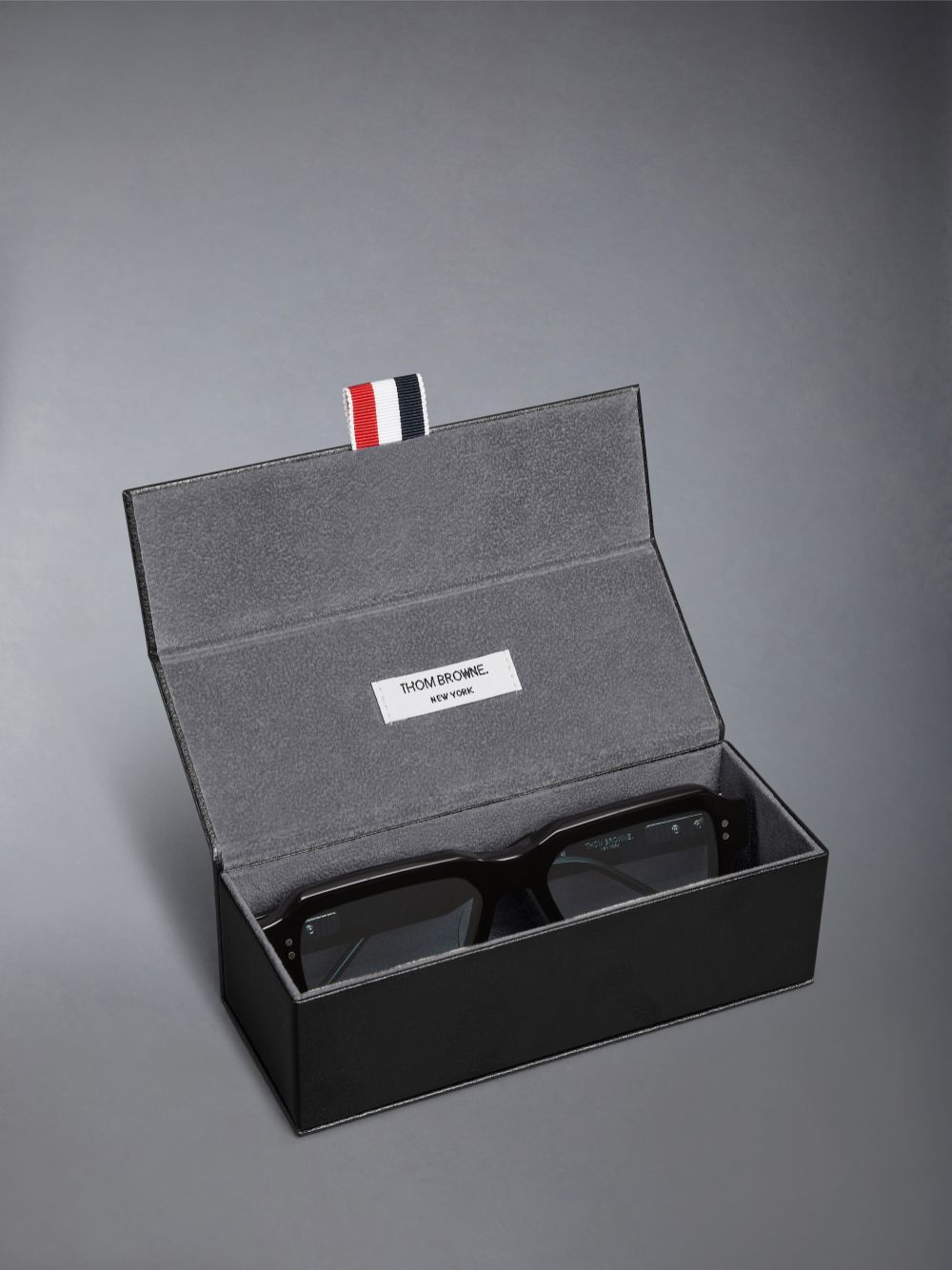 Thom Browne Acetate Rectangular Men Sunglasses Black | VHJ93O76181