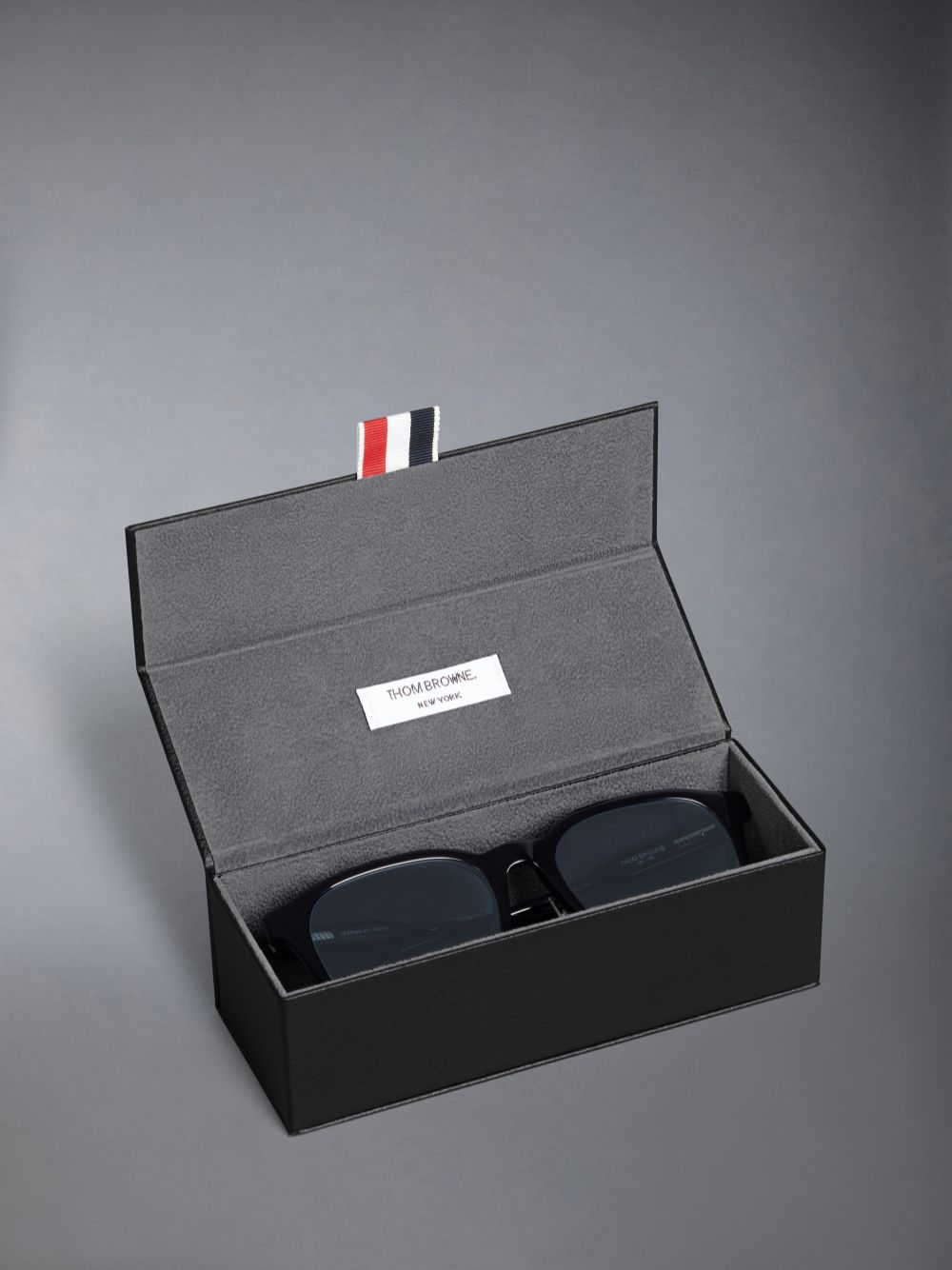 Thom Browne Acetate Rectangular Men Sunglasses Black | KHS60I40067