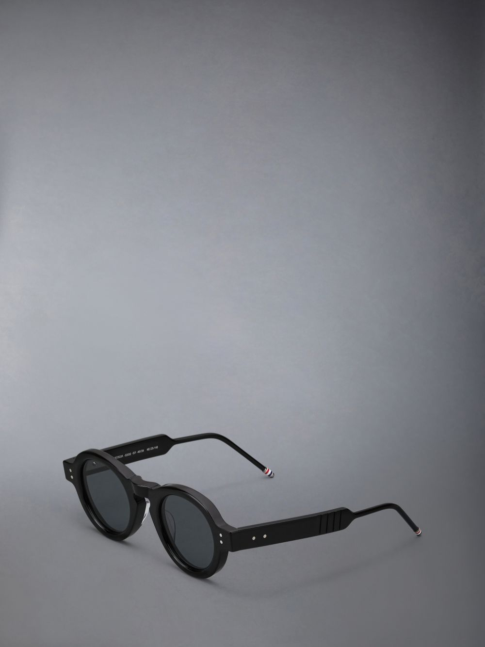 Thom Browne Acetate Round Men Sunglasses Black | QRG13U52271