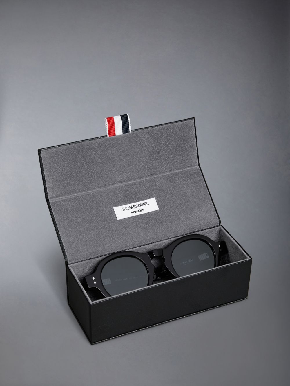 Thom Browne Acetate Round Men Sunglasses Black | QRG13U52271