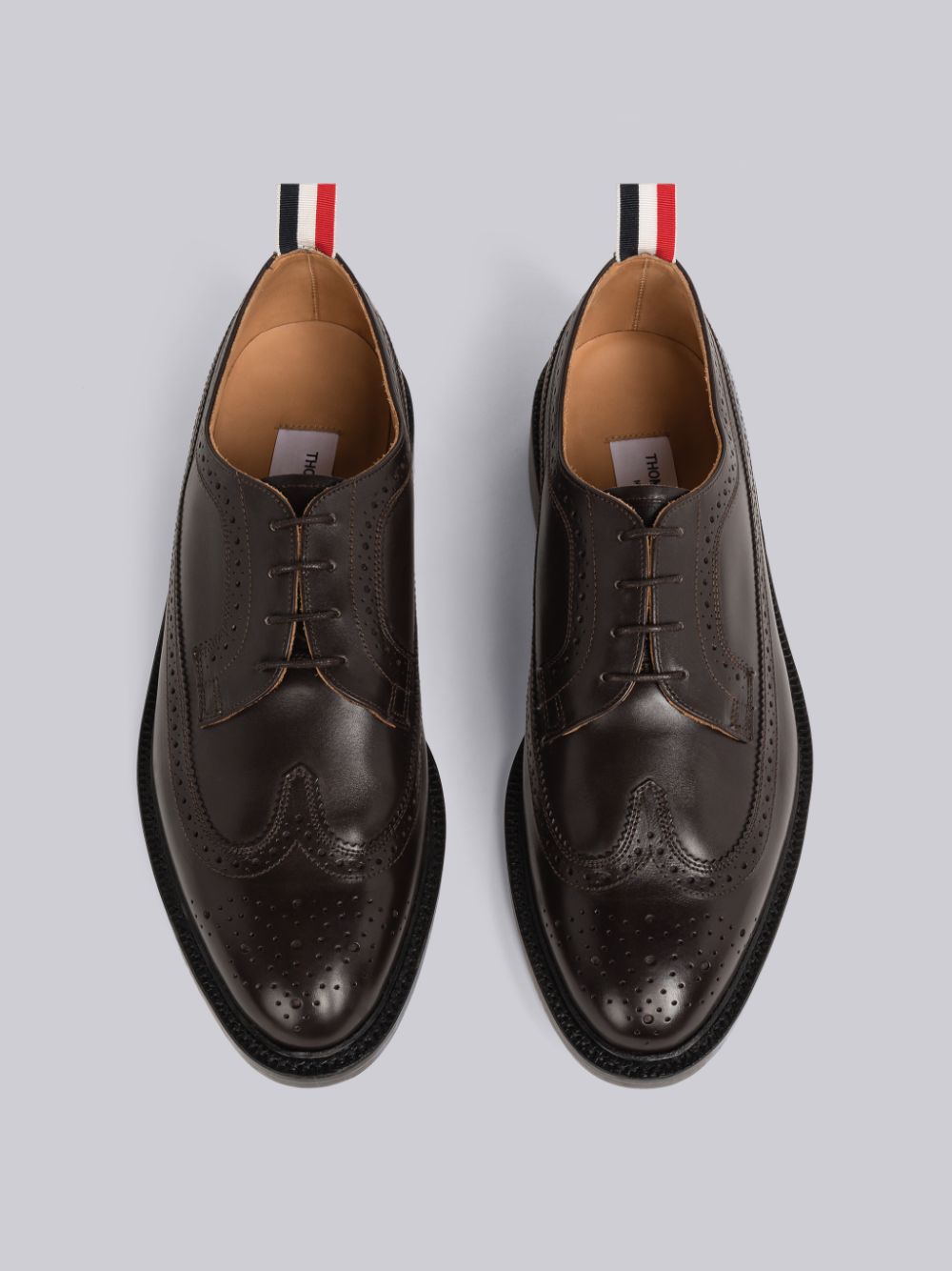 Thom Browne Box Calf Classic Longwing Men Brogue Shoes Brown | YJI62F19727