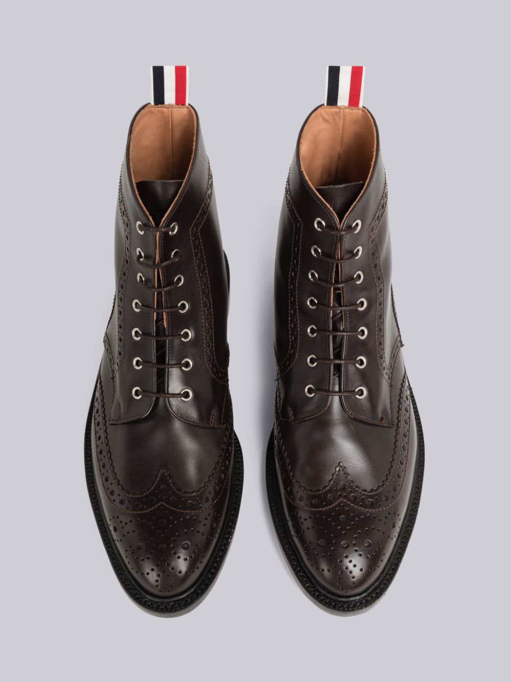 Thom Browne Box Calf Classic Wingtip Men Boots Brown | WTH19C32823