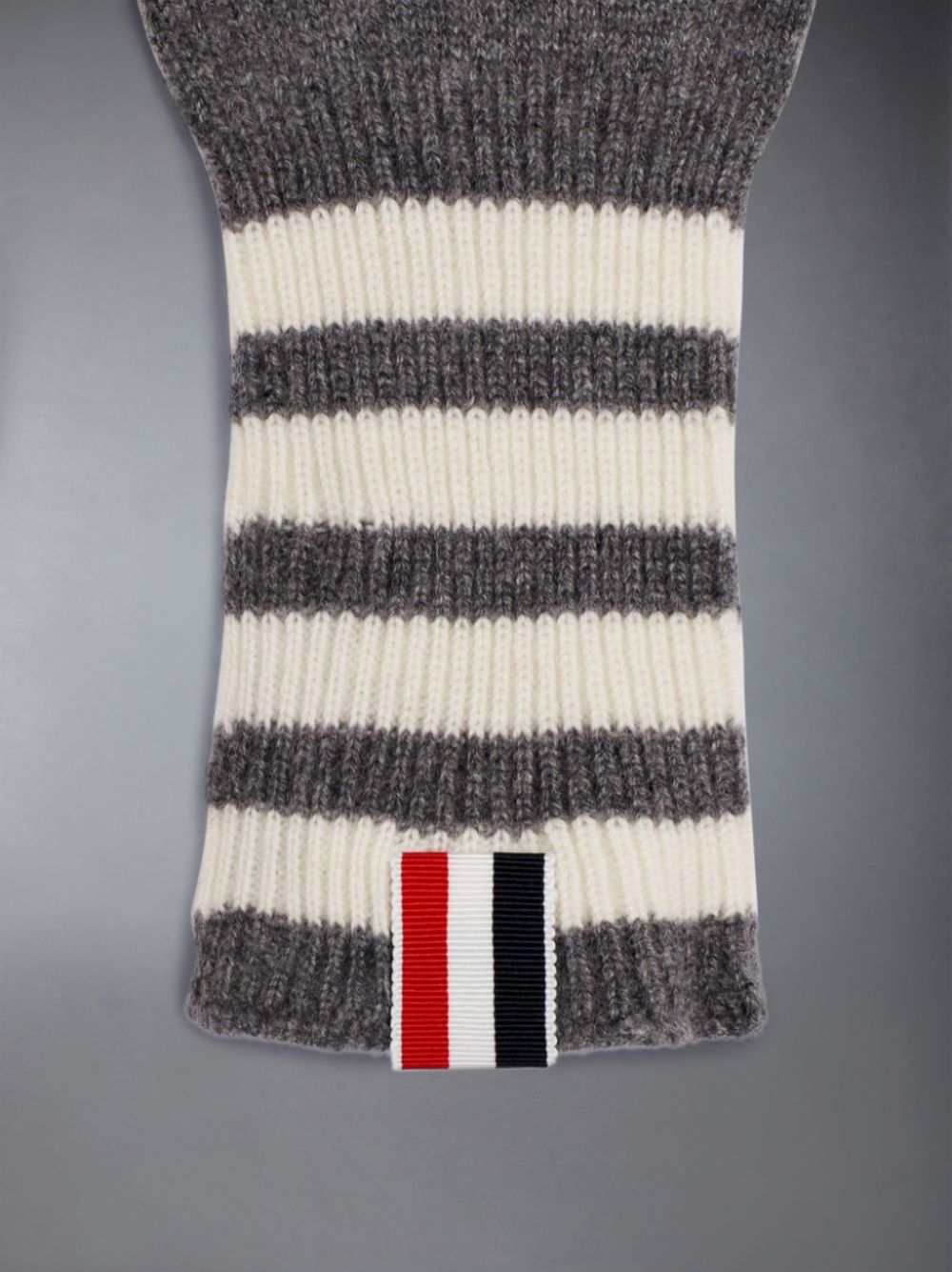 Thom Browne CASHMERE RIB 4-BAR Men Gloves Grey | ZBJ95Z10382