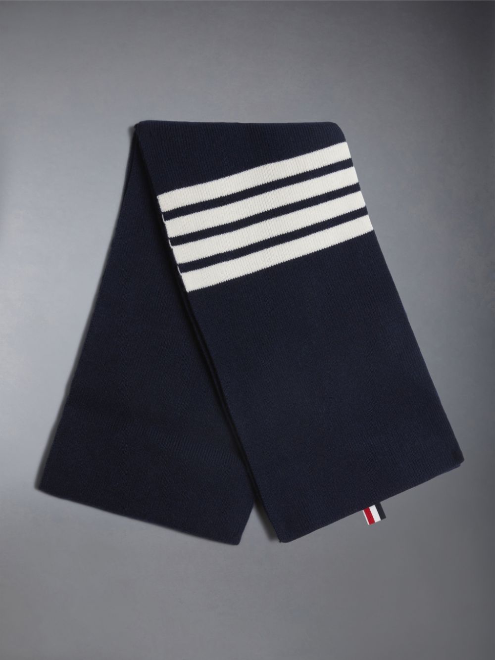 Thom Browne CASHMERE RIB 4-BAR Men Scarf Blue | JAO21F03112