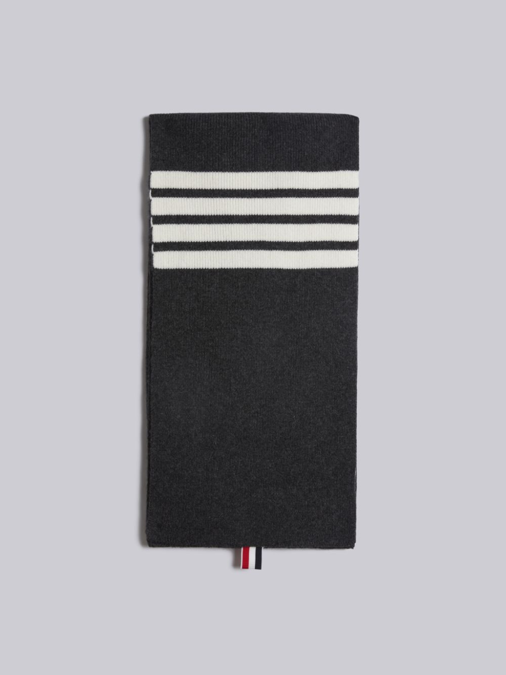 Thom Browne CASHMERE RIB 4-BAR Men Scarf Grey | FWG42S68188