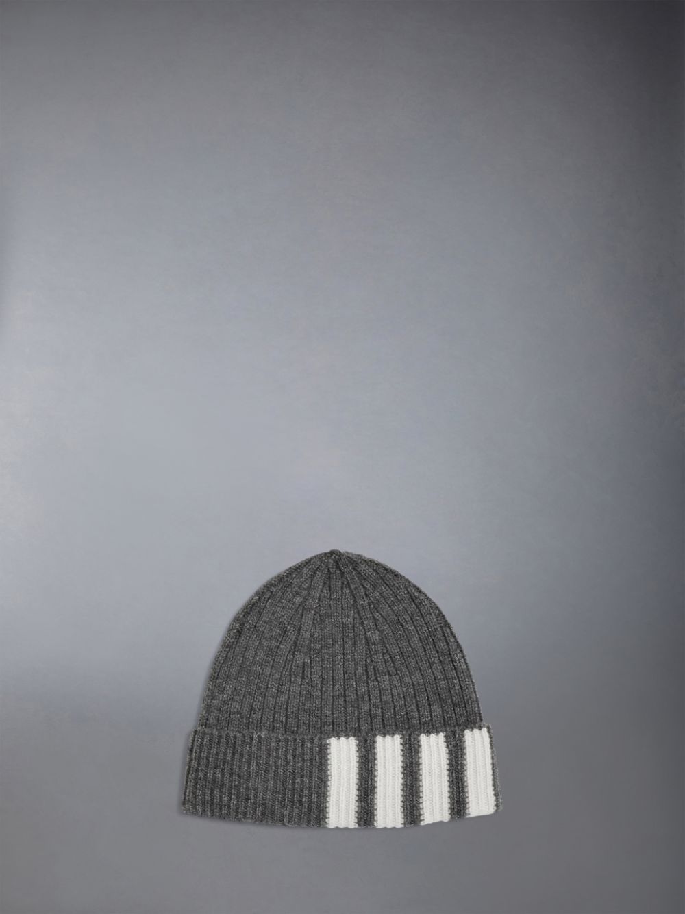 Thom Browne CASHMERE RIB 4-BAR Women Beanie Grey | QDO08D16335