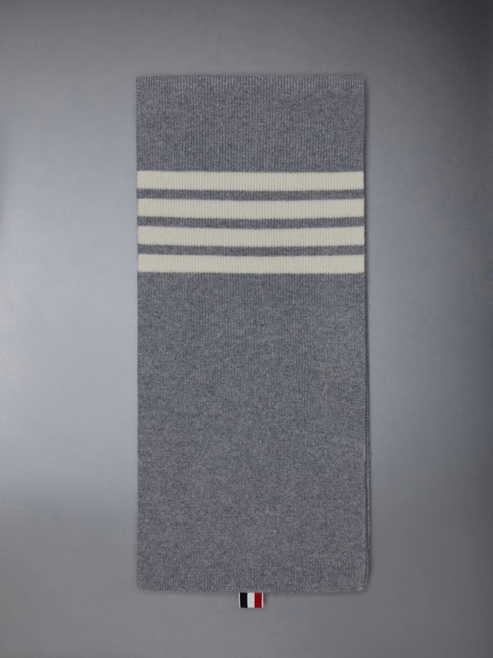 Thom Browne CASHMERE RIB 4-BAR Women Scarf Grey | HHY88L58815