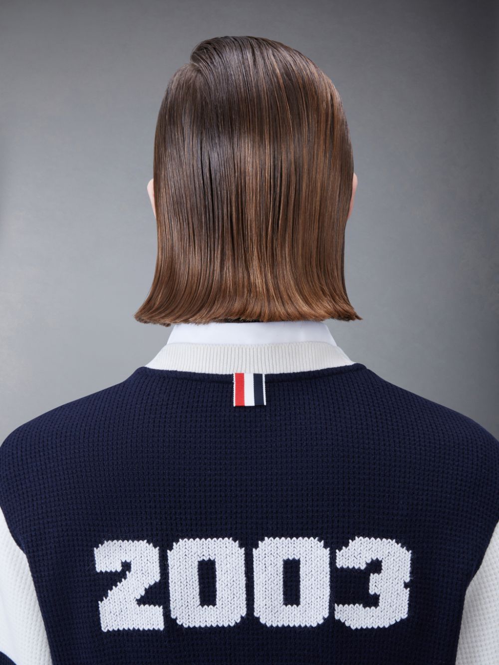 Thom Browne CASHMERE WAFFLE 2003 4-BAR Women Sweatshirts Blue | HZB26A79577