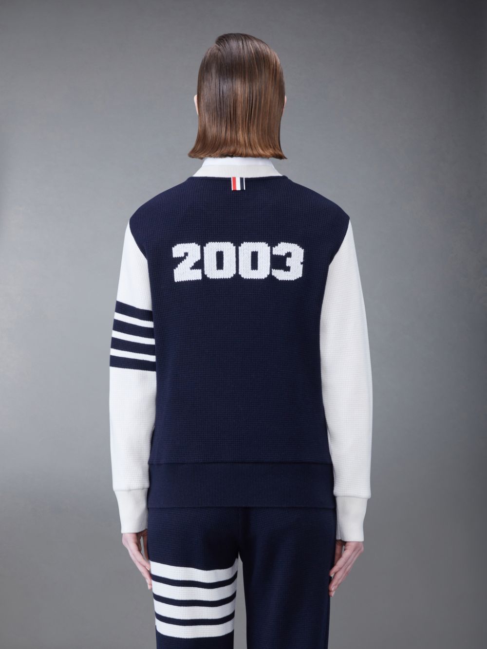 Thom Browne CASHMERE WAFFLE 2003 4-BAR Women Sweatshirts Blue | HZB26A79577