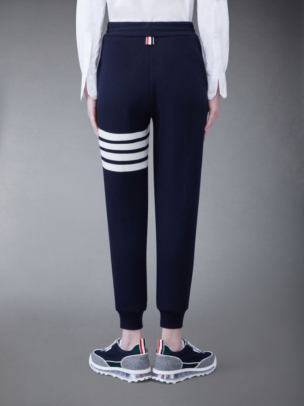 Thom Browne CASHMERE WAFFLE 2003 4-BAR Women Sweatpants Blue | ZUY70T87871