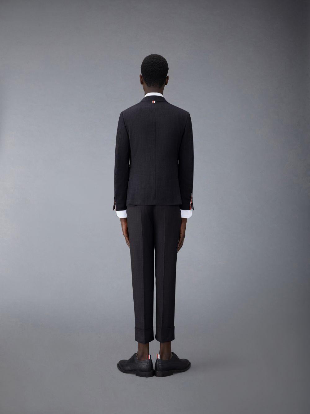 Thom Browne CHARCOAL SUPER 120'S WOOL TWILL CLASSIC AND TIE Men Suits Black | CBH71J96242