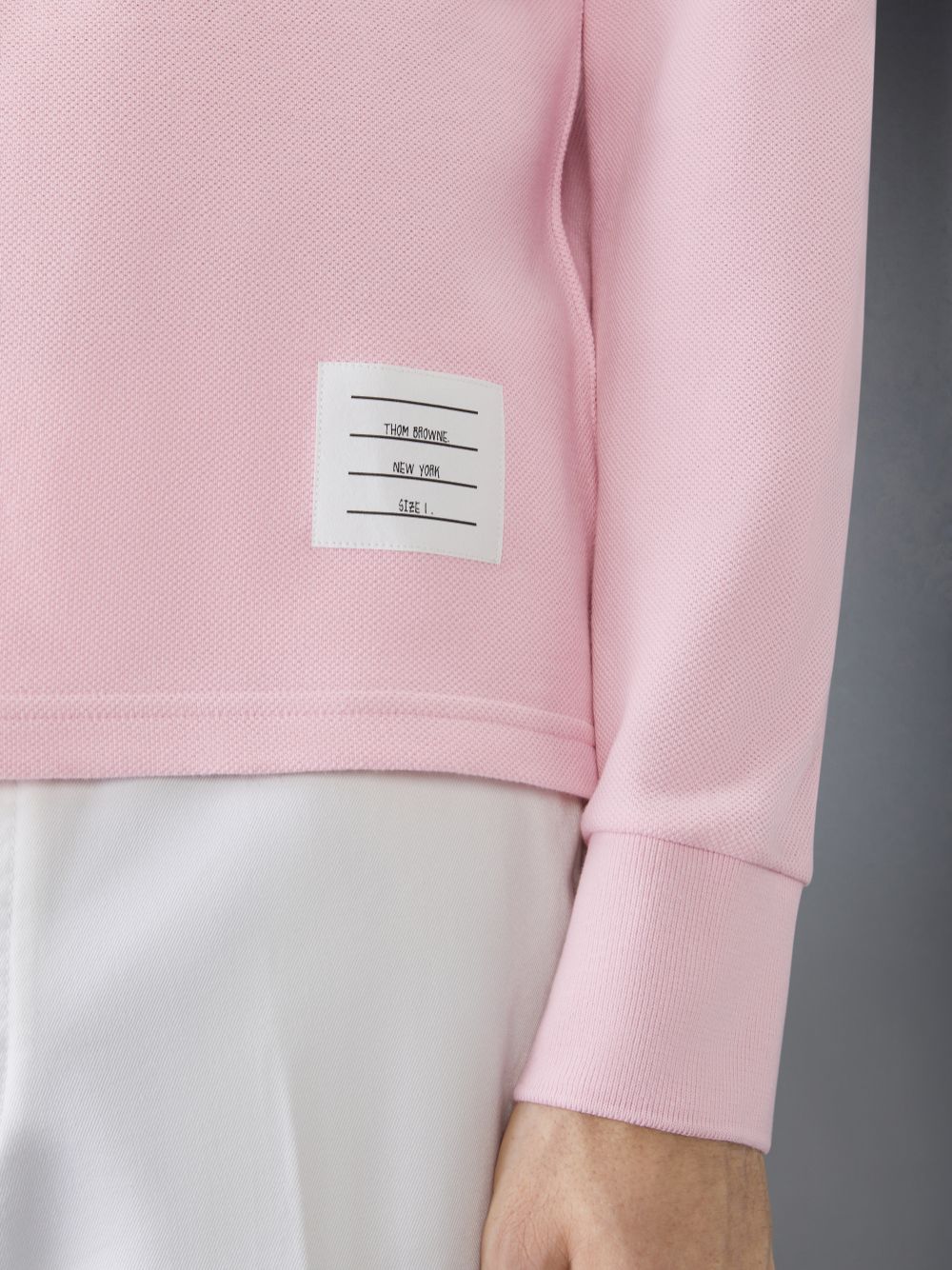 Thom Browne CLASSIC PIQUE 4-BAR Men Polo Shirt Pink | FAN97F07773