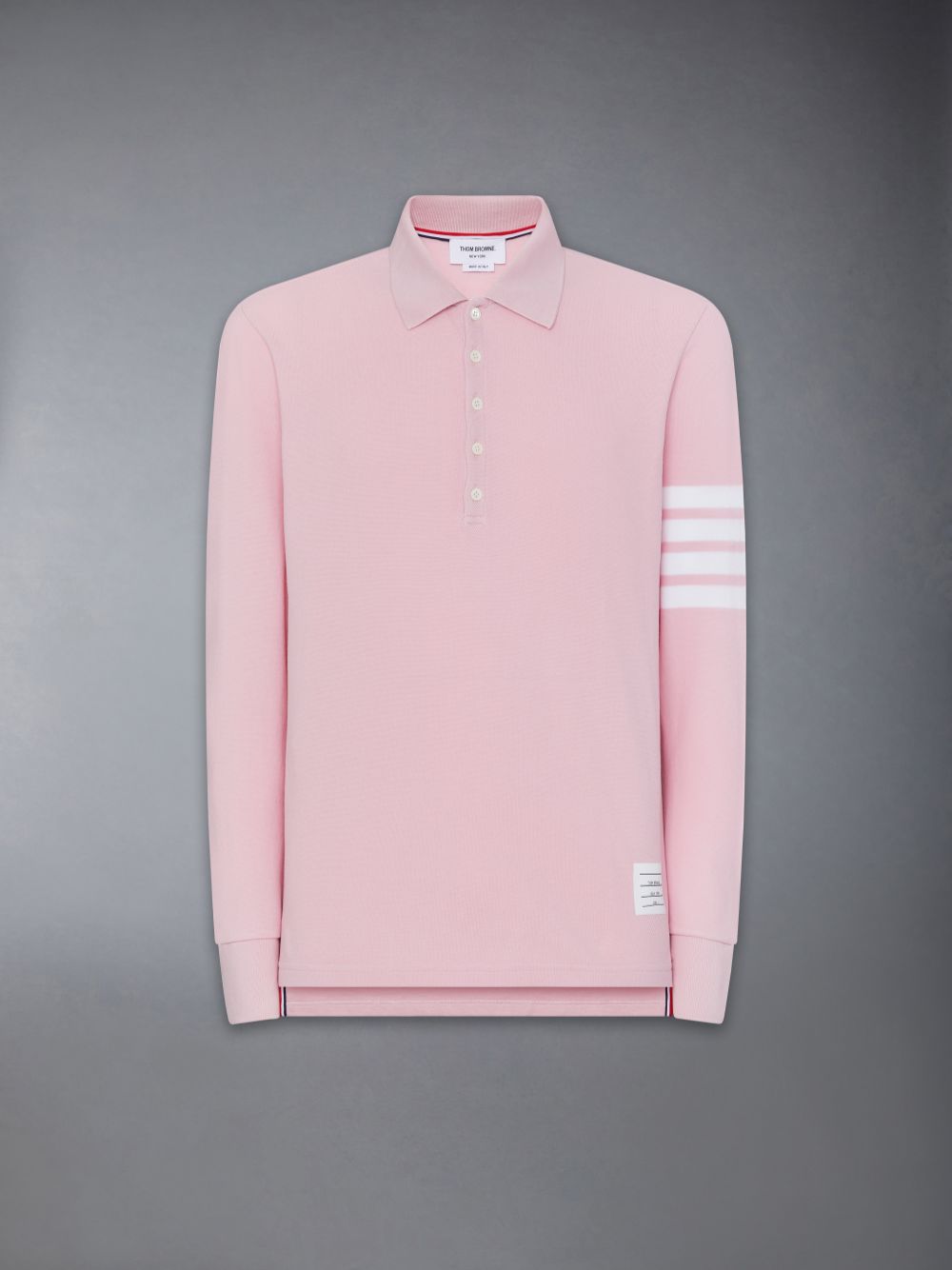 Thom Browne CLASSIC PIQUE 4-BAR Men Polo Shirt Pink | FAN97F07773