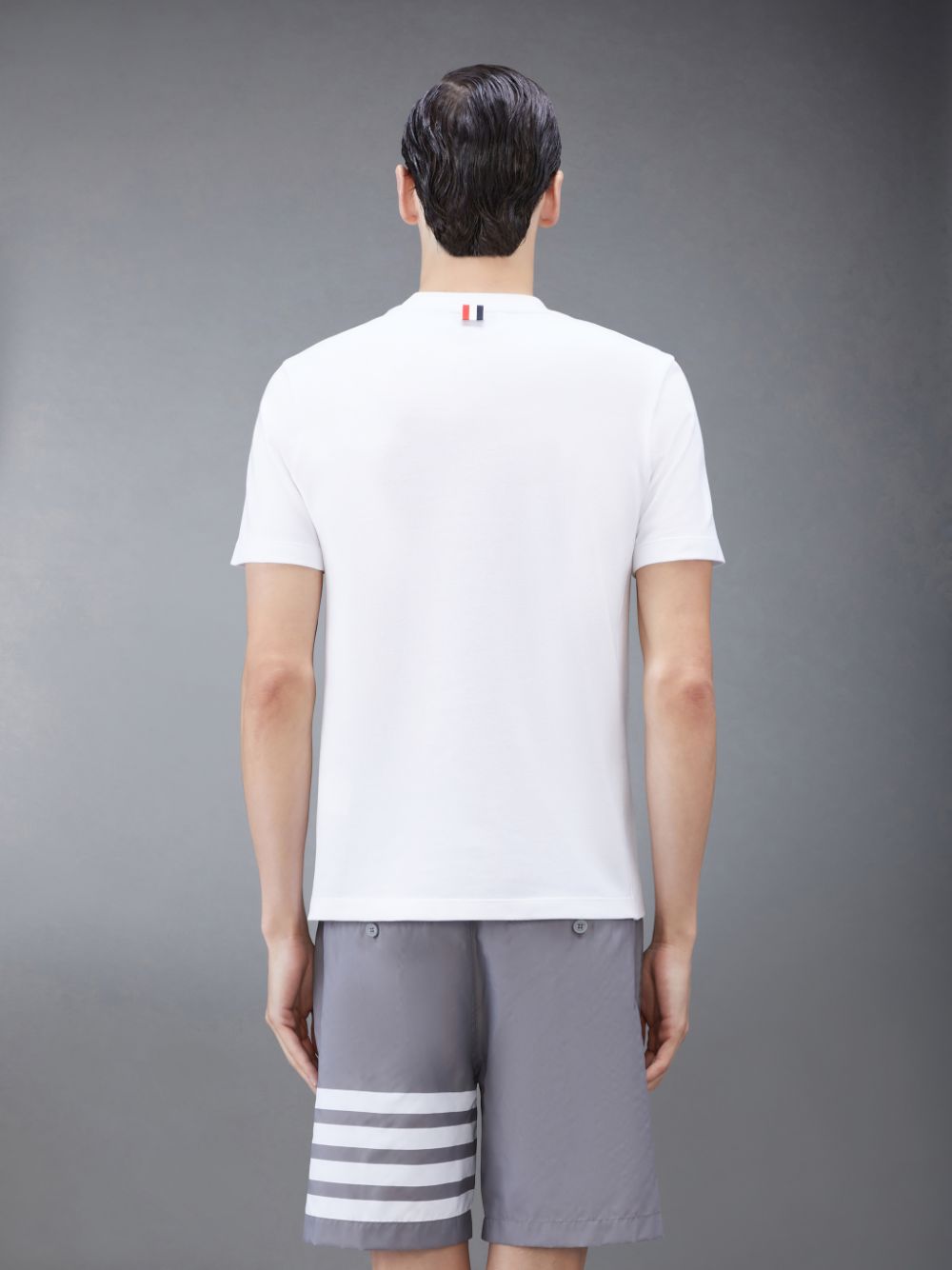 Thom Browne CLASSIC PIQUE 4-BAR Men T Shirts White | QEK83N03044