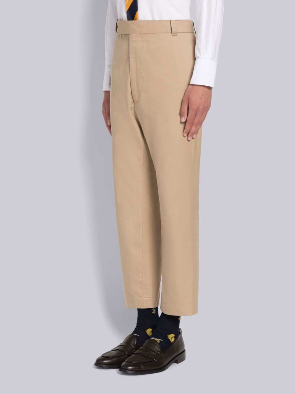 Thom Browne COTTON TWILL DOUBLE WELT POCKET STRAIGHT LEG Men Pants Brown | IPB03V34592