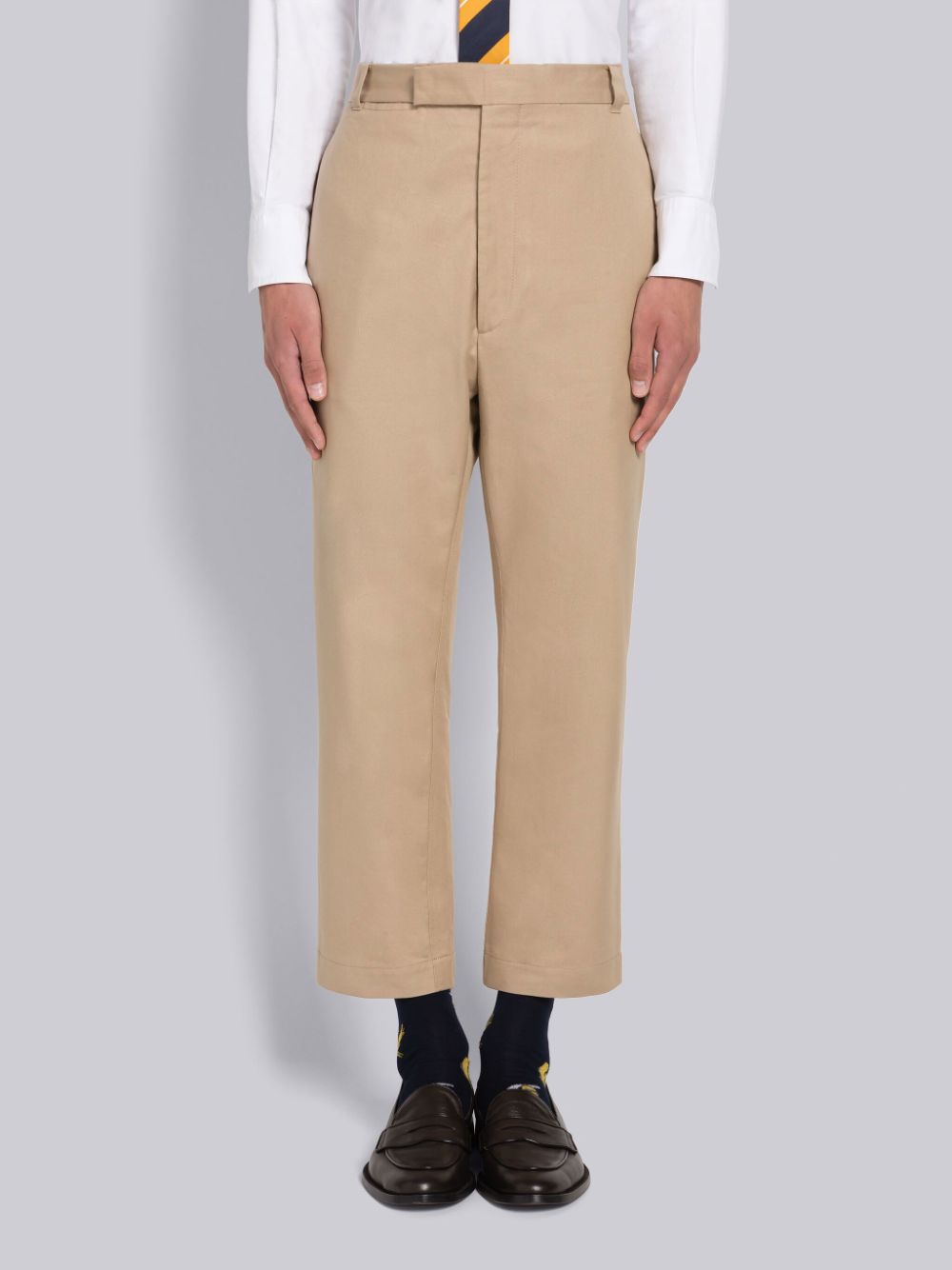 Thom Browne COTTON TWILL DOUBLE WELT POCKET STRAIGHT LEG Men Pants Brown | IPB03V34592