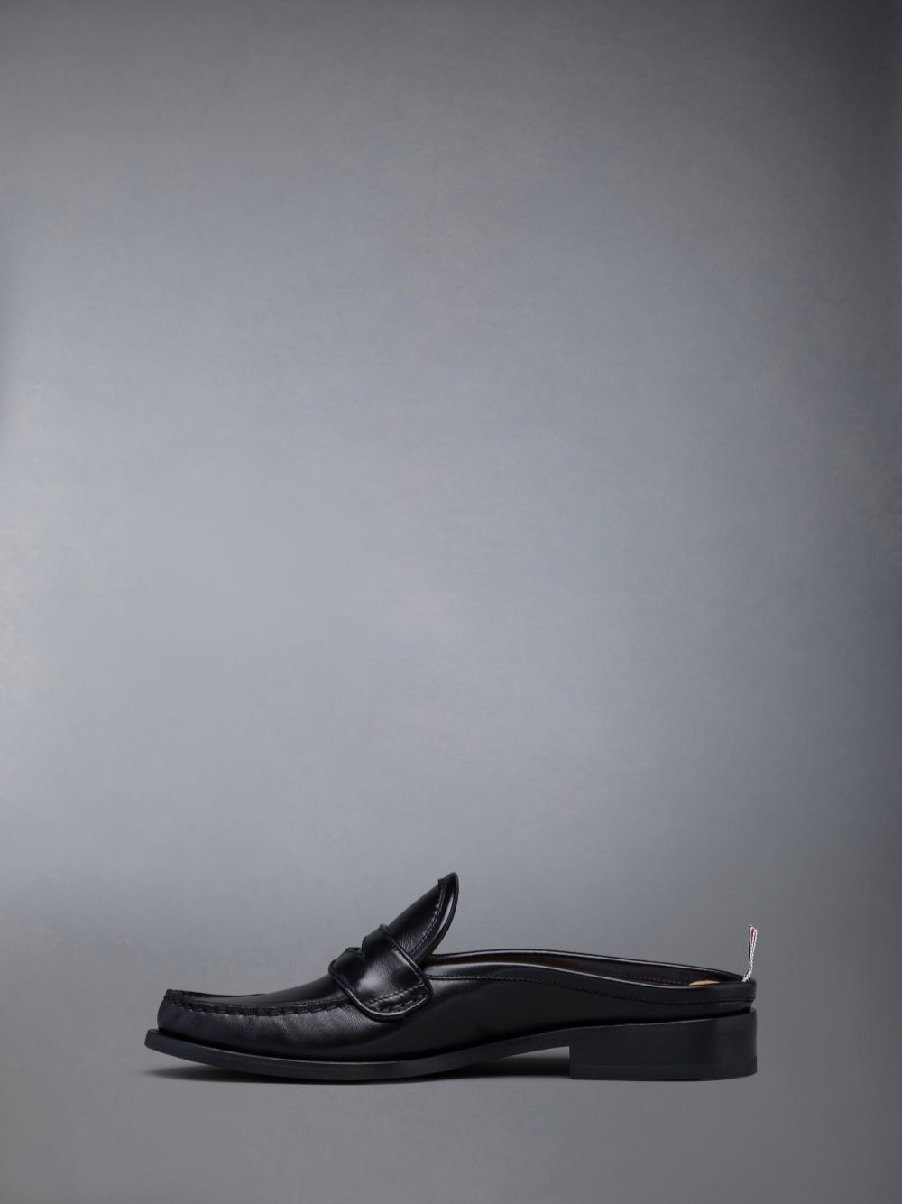 Thom Browne Calf Flexible Leather Sole Pleated Penny Men Loafers Black | XUV06U23717