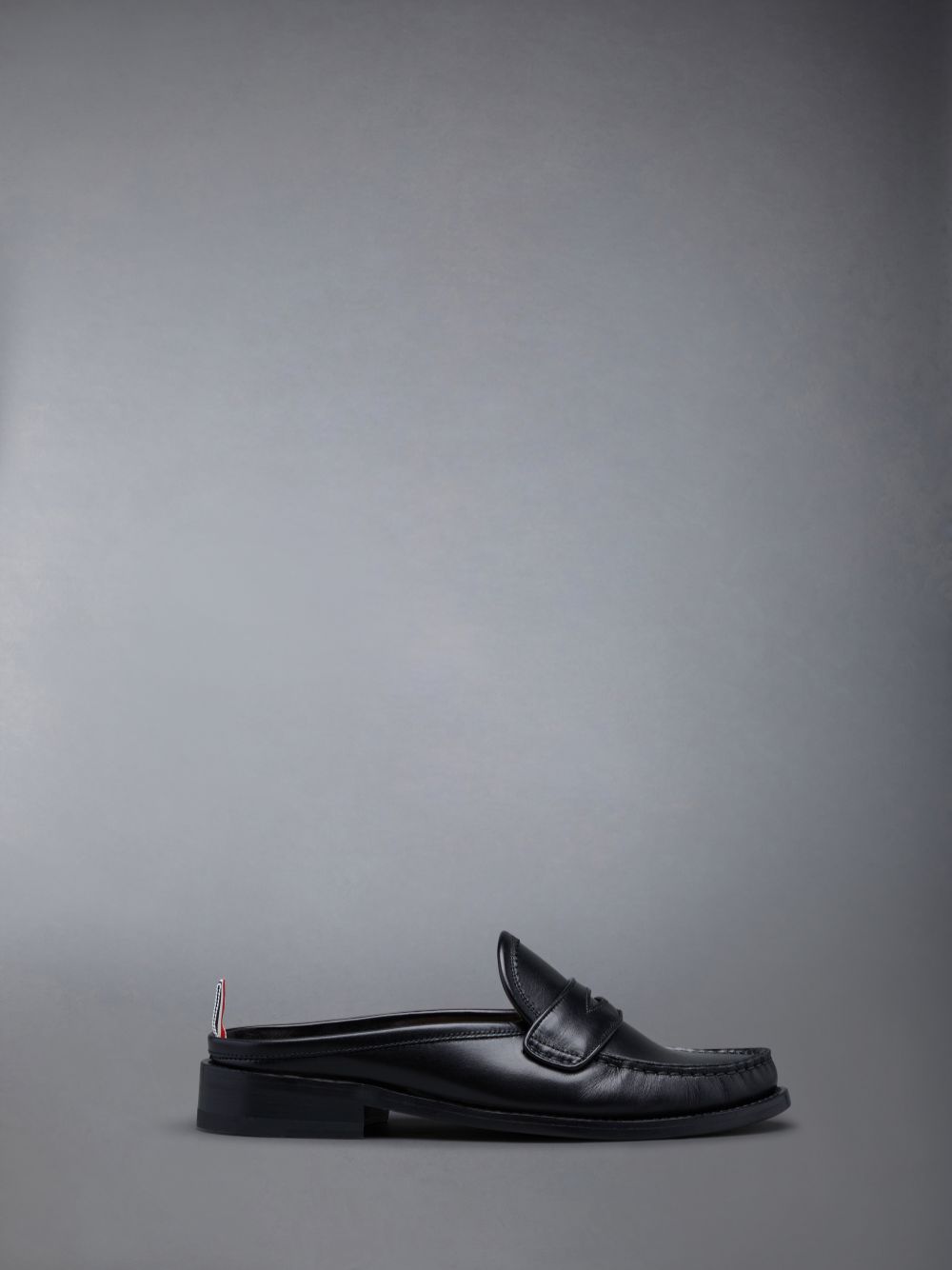 Thom Browne Calf Flexible Leather Sole Penny Loafer Women Mules Black | QIF09O81882