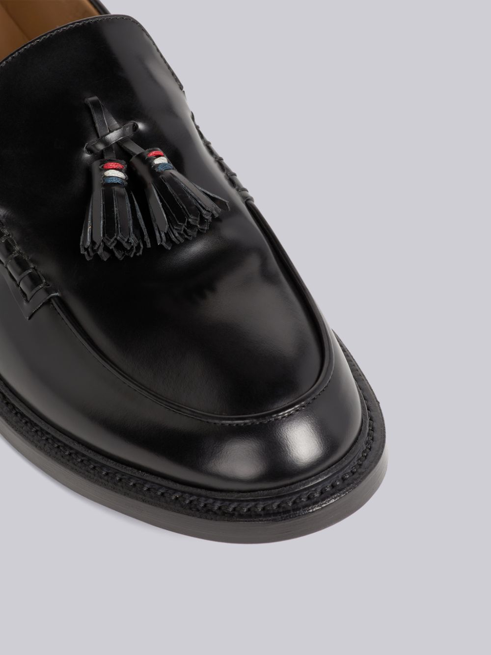 Thom Browne Calf Leather Tassel Men Loafers Black | SAJ24N71668