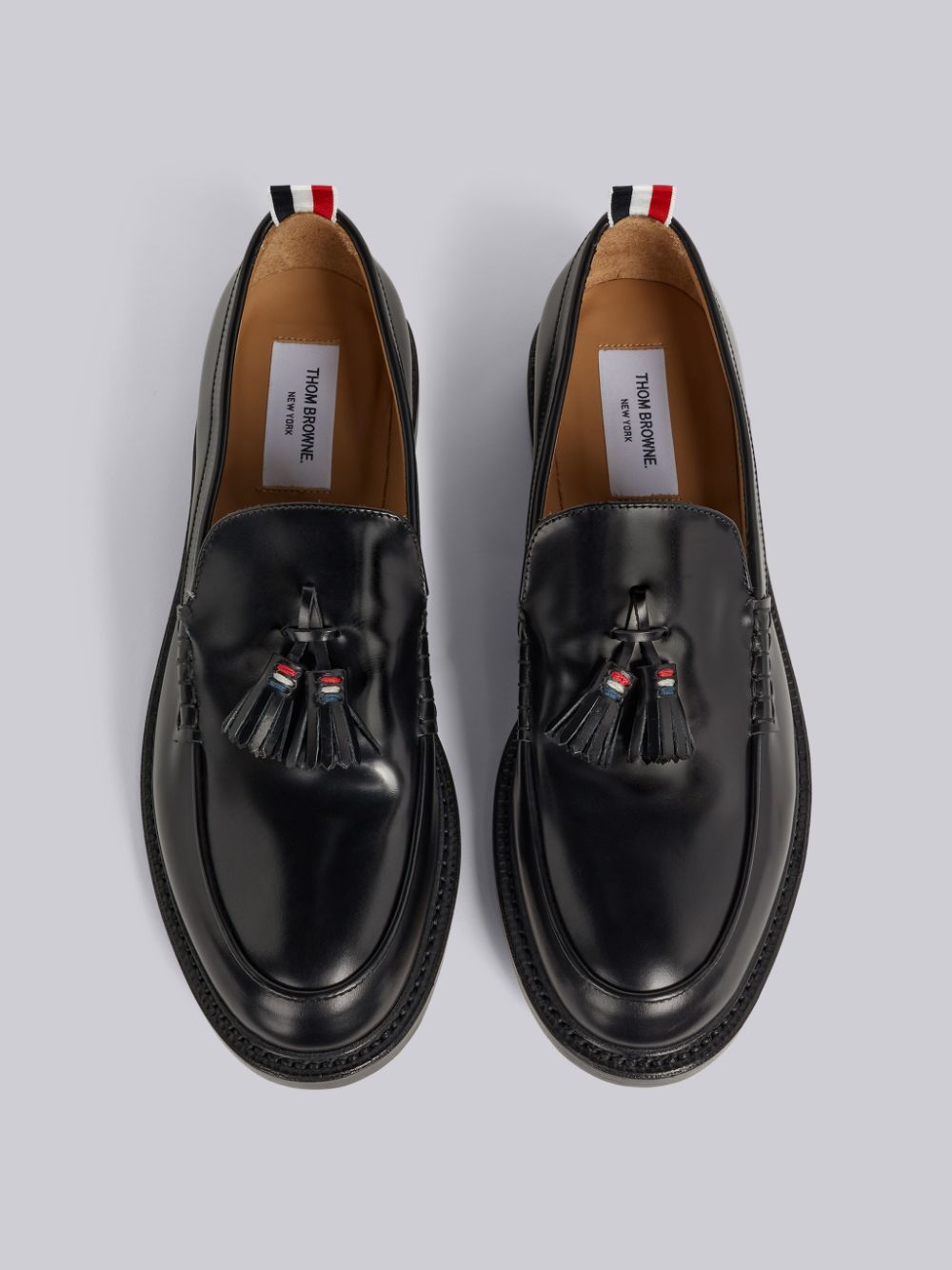 Thom Browne Calf Leather Tassel Men Loafers Black | SAJ24N71668