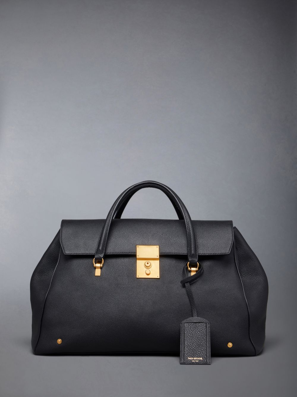 Thom Browne Calf Mr. Women Luggage Bags Black | ZIR46J42301