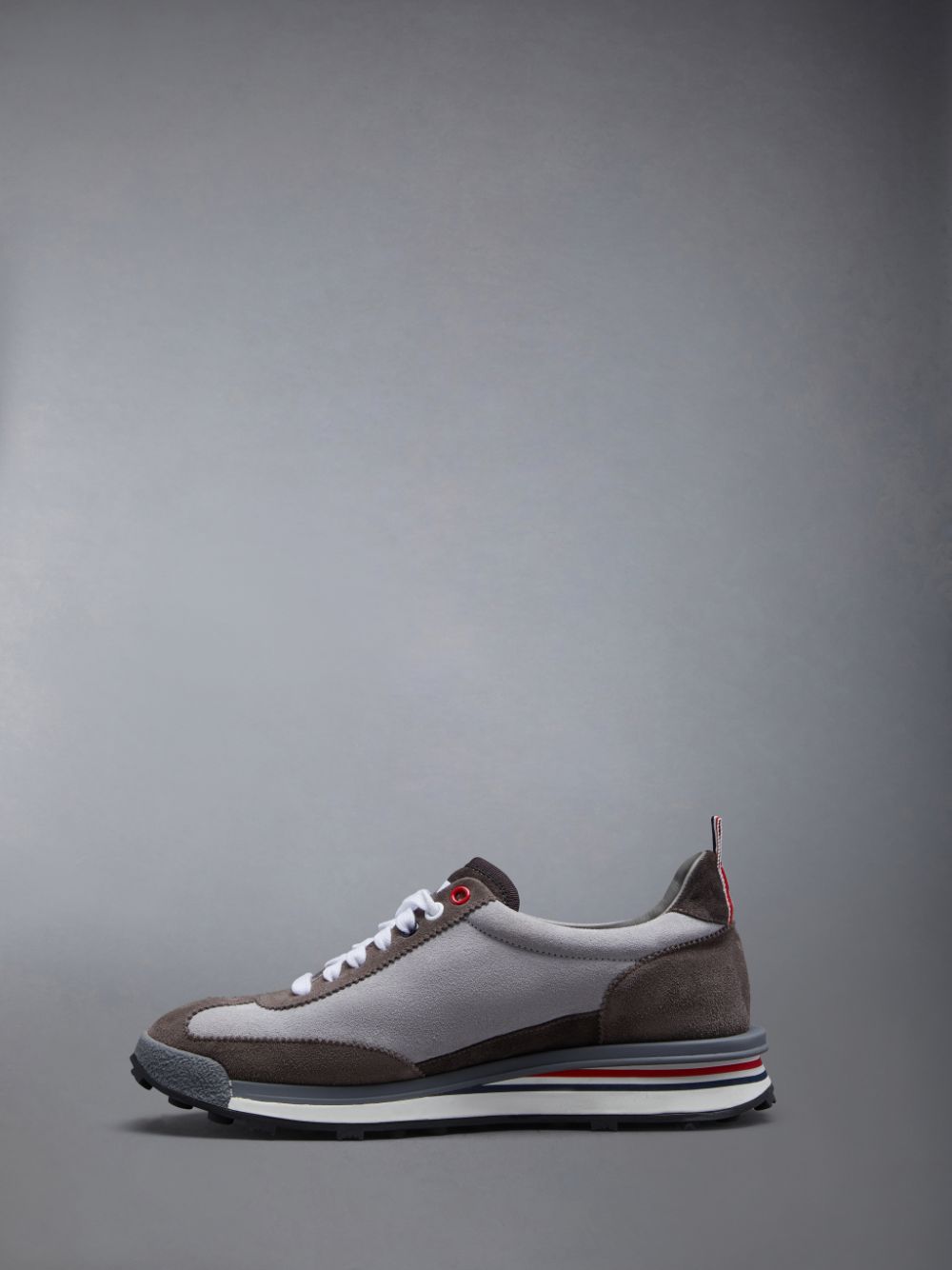 Thom Browne Calf Suede Tech Runner Women Sneakers Grey | HPI66M55706