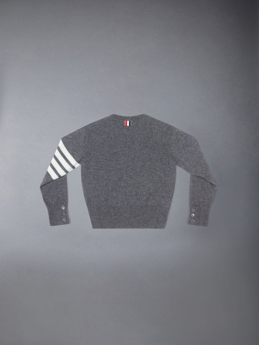 Thom Browne Cashmere 4-Bar Crewneck Boys's Pullover Grey | DOX54Q28070