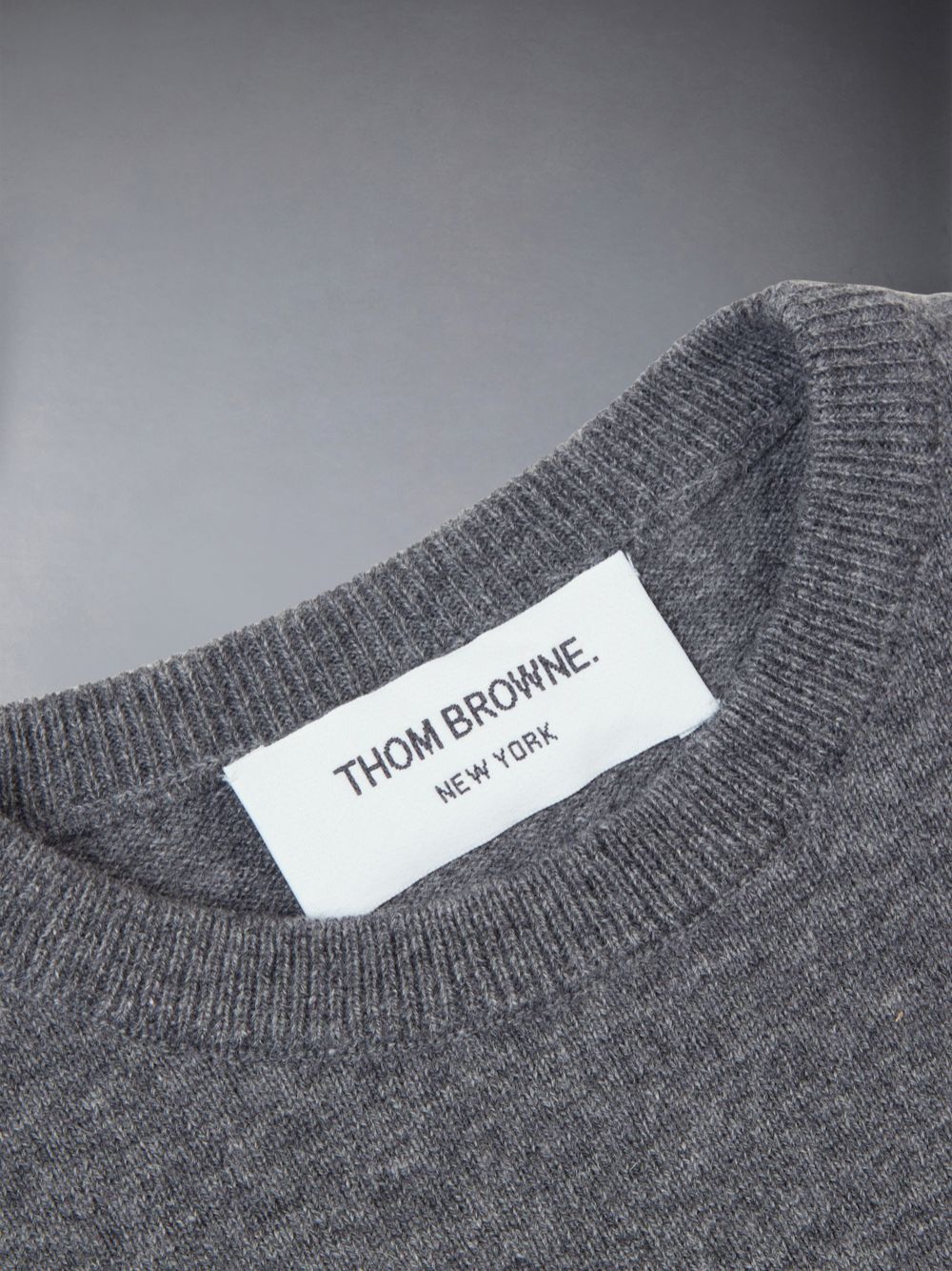 Thom Browne Cashmere 4-Bar Crewneck Boys's Pullover Grey | DOX54Q28070