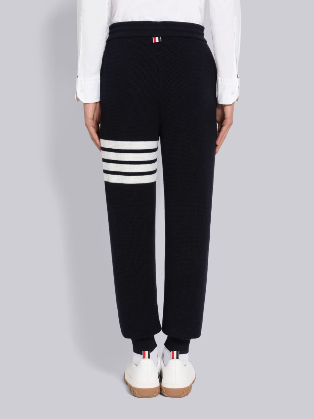 Thom Browne Cashmere Waffle 4-Bar Men Sweatpants Blue | HNK82O11301