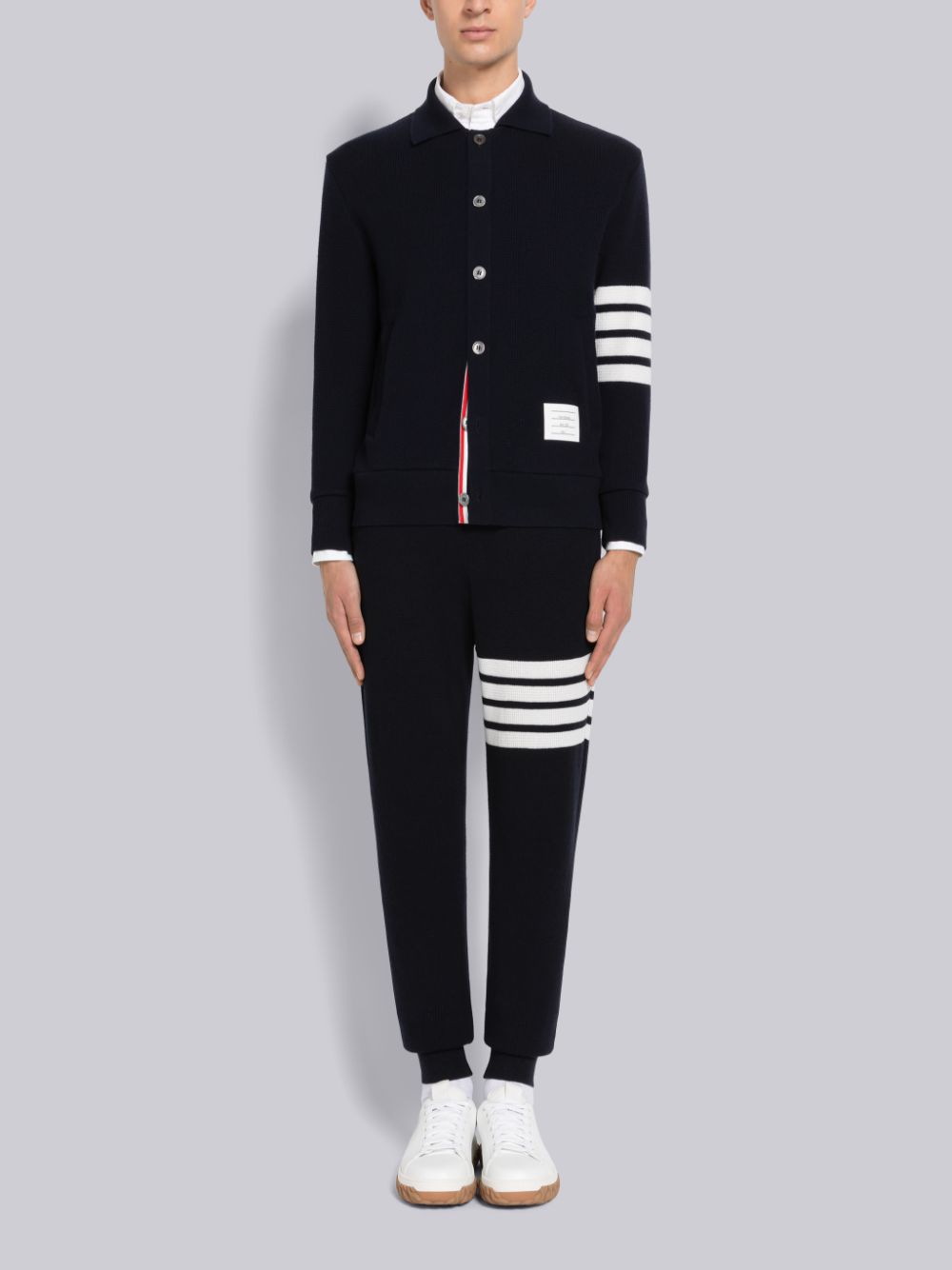 Thom Browne Cashmere Waffle 4-Bar Men Sweatpants Blue | HNK82O11301