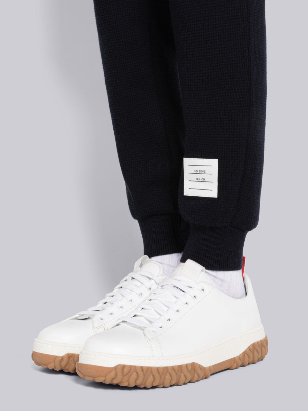 Thom Browne Cashmere Waffle 4-Bar Men Sweatpants Blue | HNK82O11301