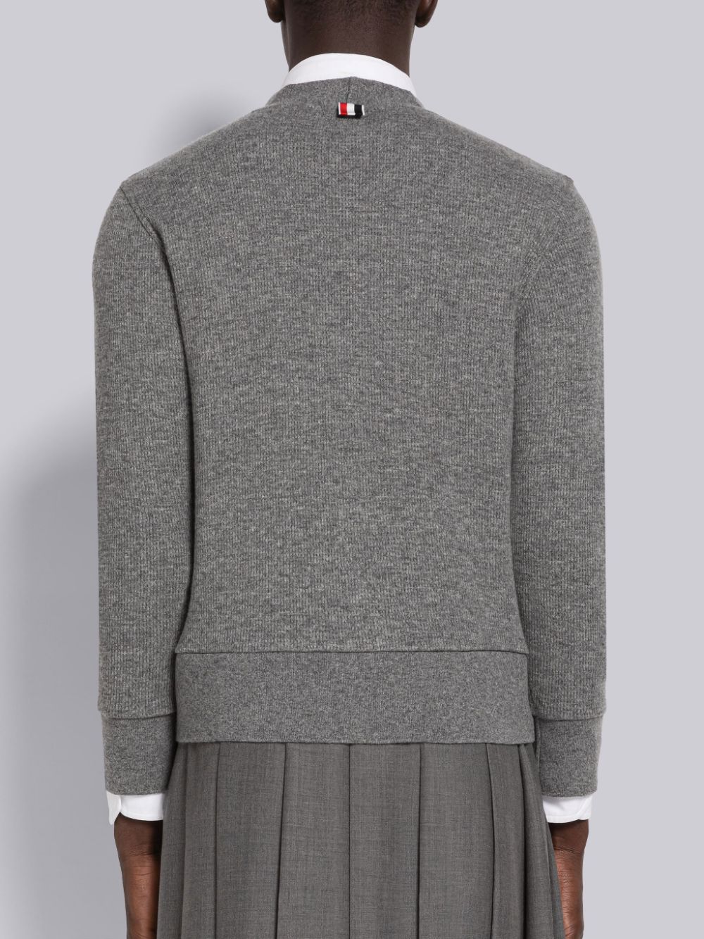 Thom Browne Cashmere Waffle Men Cardigan Grey | RIT39L53454