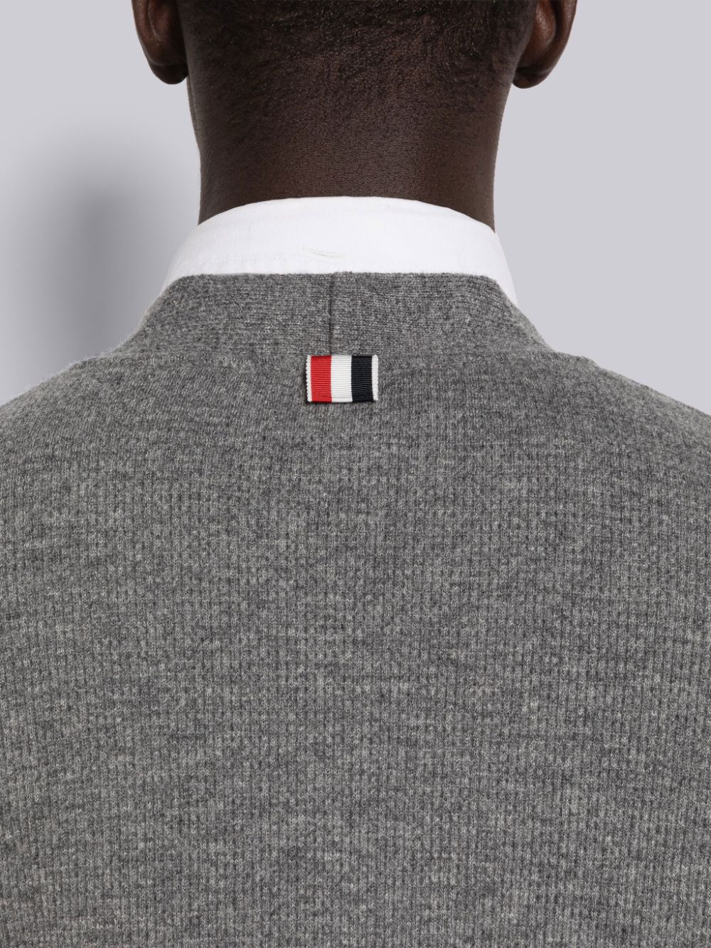 Thom Browne Cashmere Waffle Men Cardigan Grey | RIT39L53454