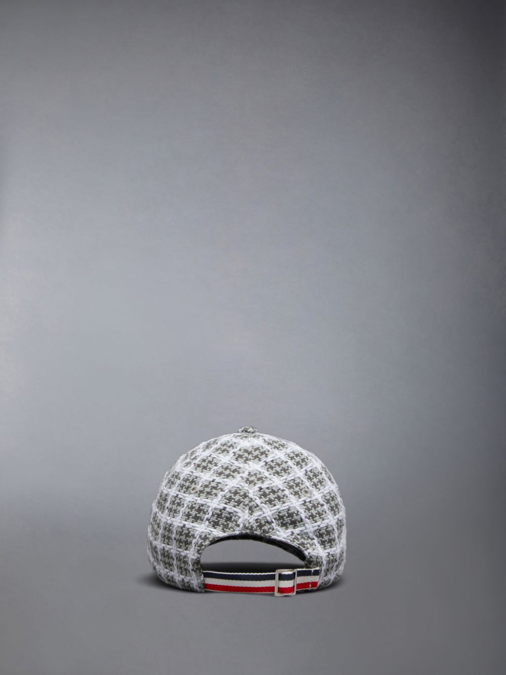 Thom Browne Check Summer Tweed Classic Baseball Women Caps Grey | CDW85L12071