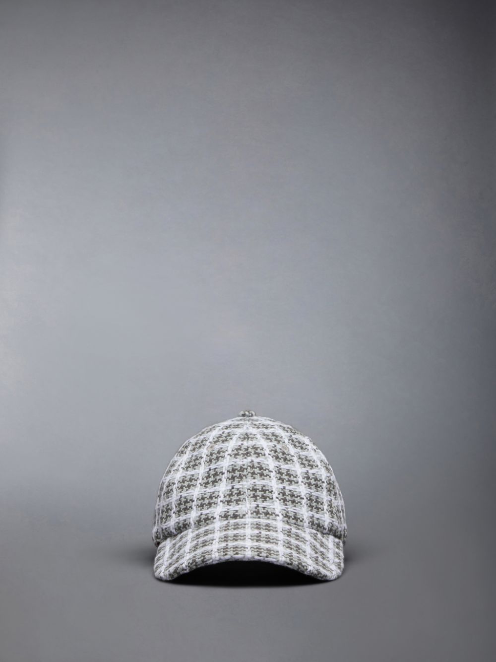 Thom Browne Check Summer Tweed Classic Baseball Women Caps Grey | CDW85L12071